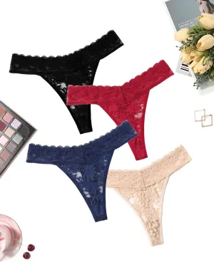 Avidlove Thongs for Women Lace Sexy Panties Low Waist Brazilian Underwear
