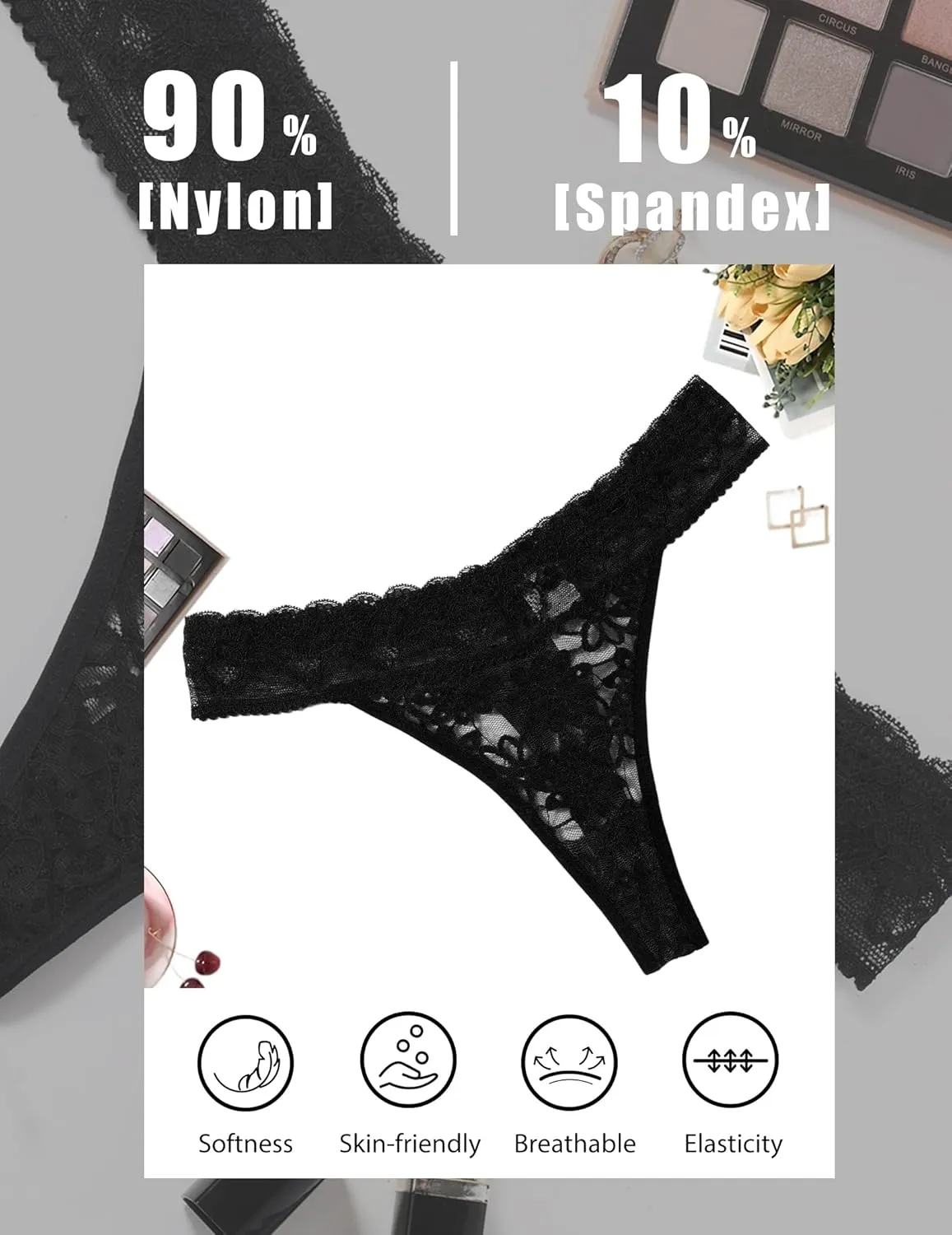 Avidlove Thongs for Women Lace Sexy Panties Low Waist Brazilian Underwear
