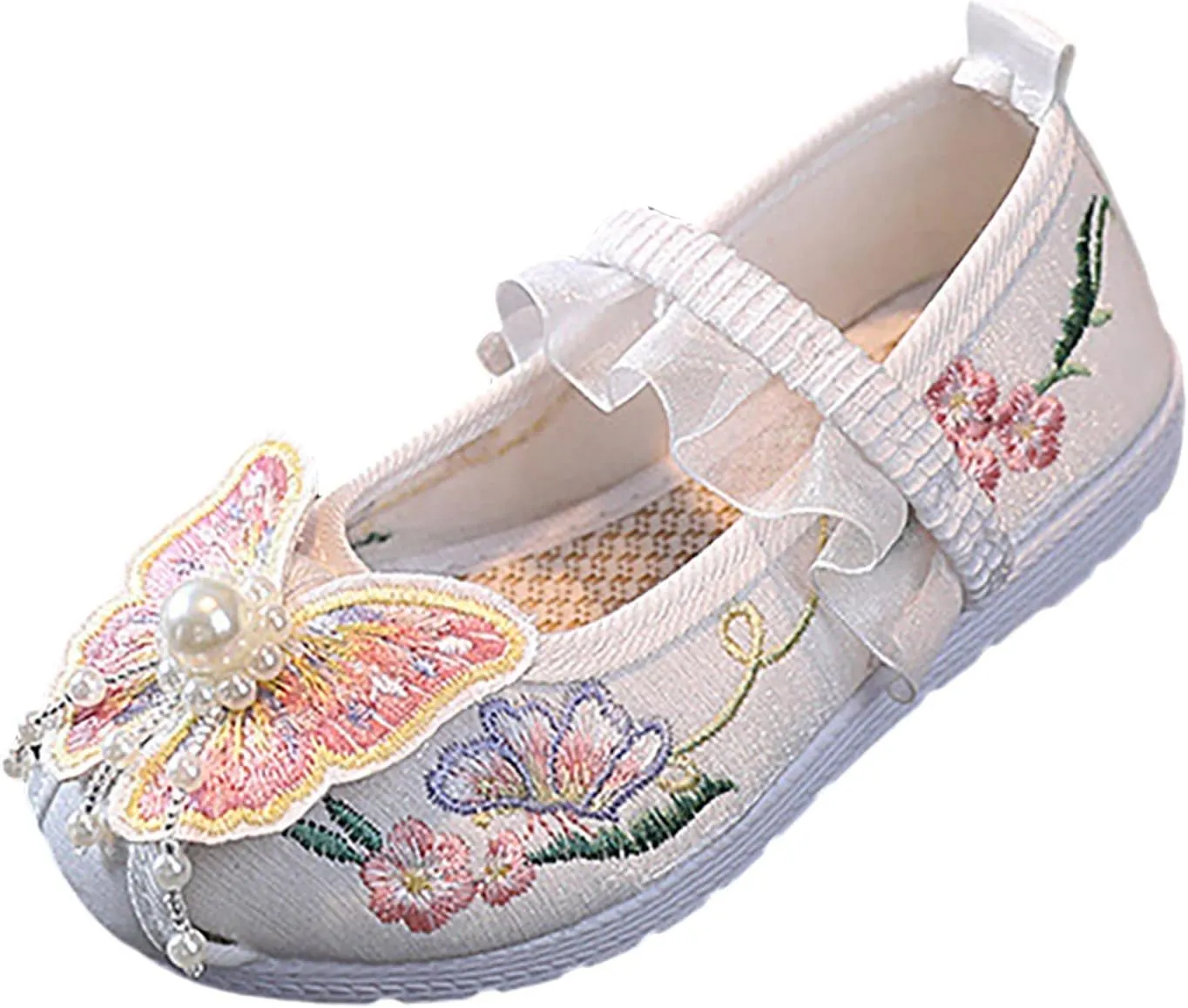Baby Girl Shoe Girls Flat Bottomed Embroidered Sandals Fashionable Antique Costume Children Performance Shoes