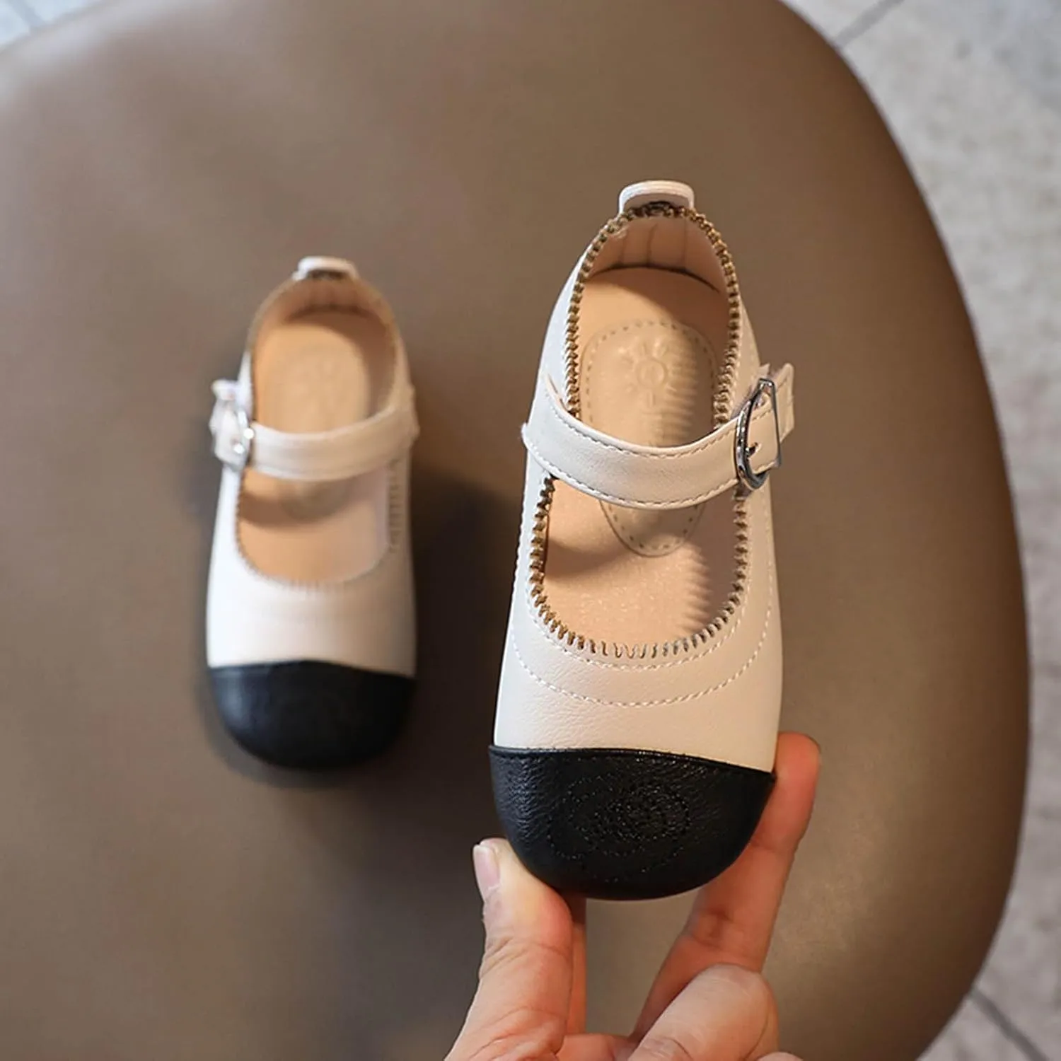 Baby Infant Leather Soft Closed Toe Sandals Adjusted Strap Ankle Summer Shoes Toddler Newborn Flat Non Slip Sandals