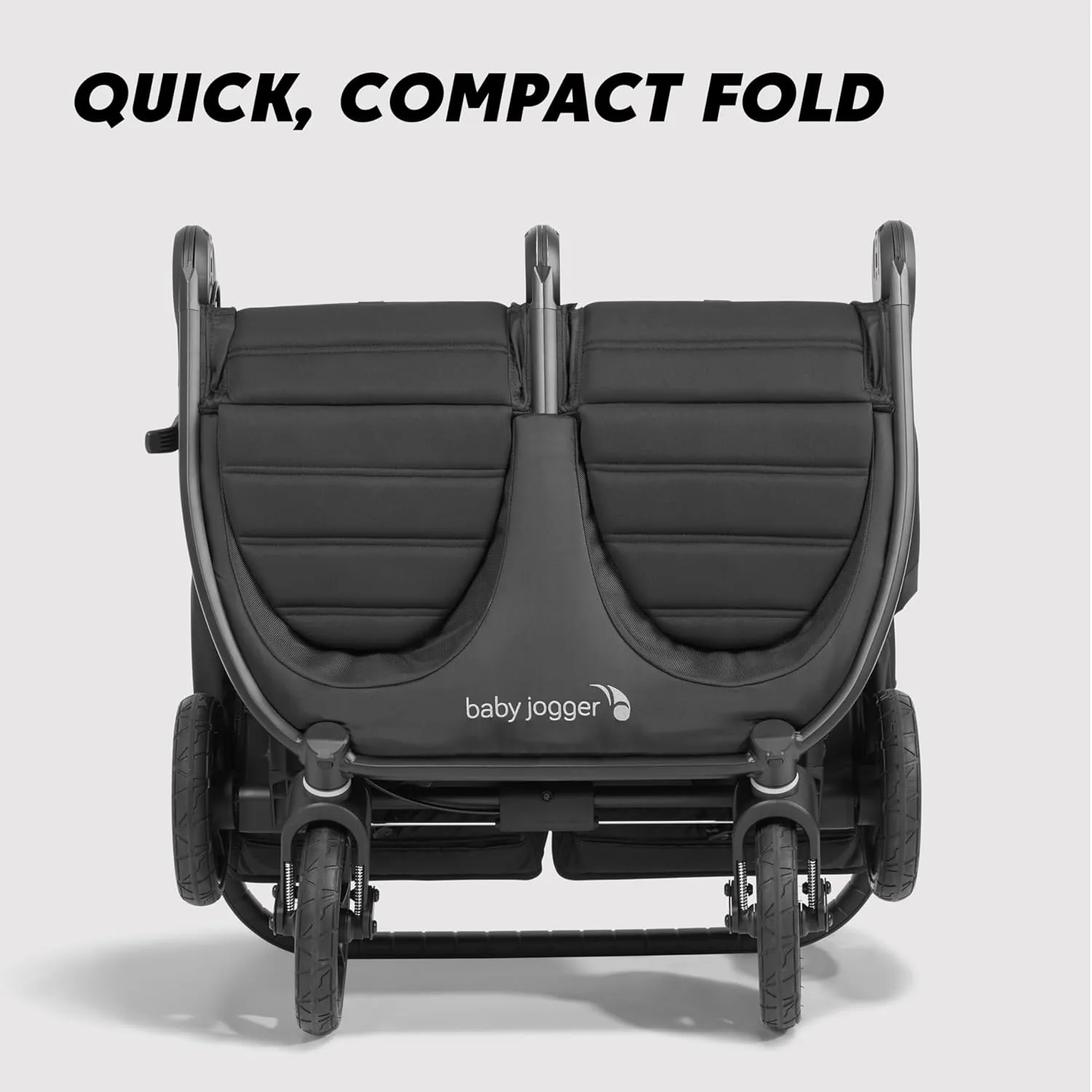 Baby Jogger City Mini GT2 All-Terrain Double Stroller Jet Black Perfect for Newborn and Toddler Compatible with Britax Cybex Graco and Maxi Cosi Infant Car Seats