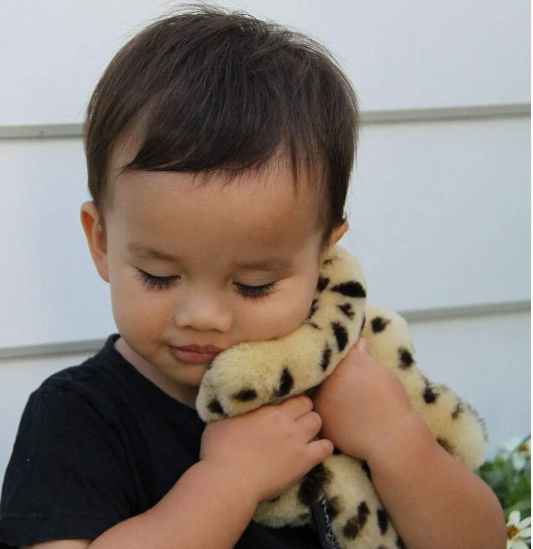 Baby Leopard 100% Australian Sheepskin Small Teddy Bear