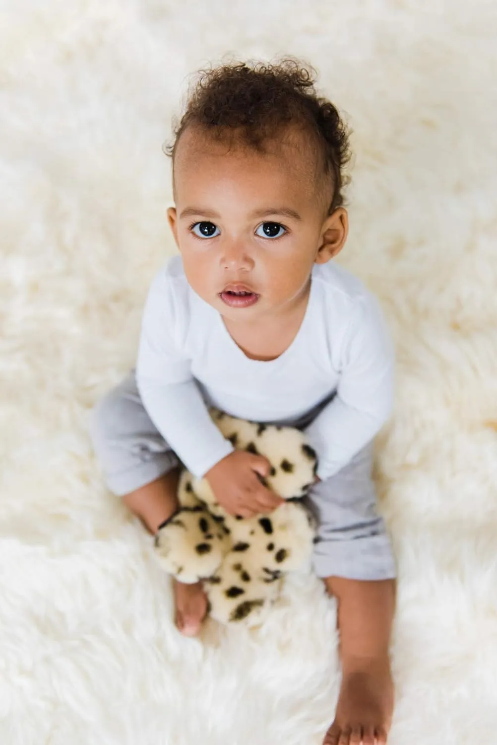 Baby Leopard 100% Australian Sheepskin Small Teddy Bear