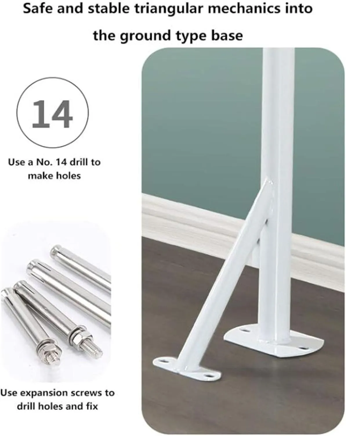 Ballet Barre,Double Freestanding Barre Exercise Equipment Portable Ballet Bar, Fitness Dance Bar for Stretch, Ballet & Workout (White 150cm)