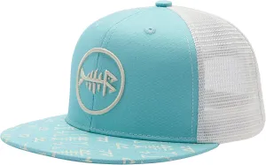 BASSDASH Flat Brim Trucker Cap Adjustable Snapback Hat Mesh Back for Men Women