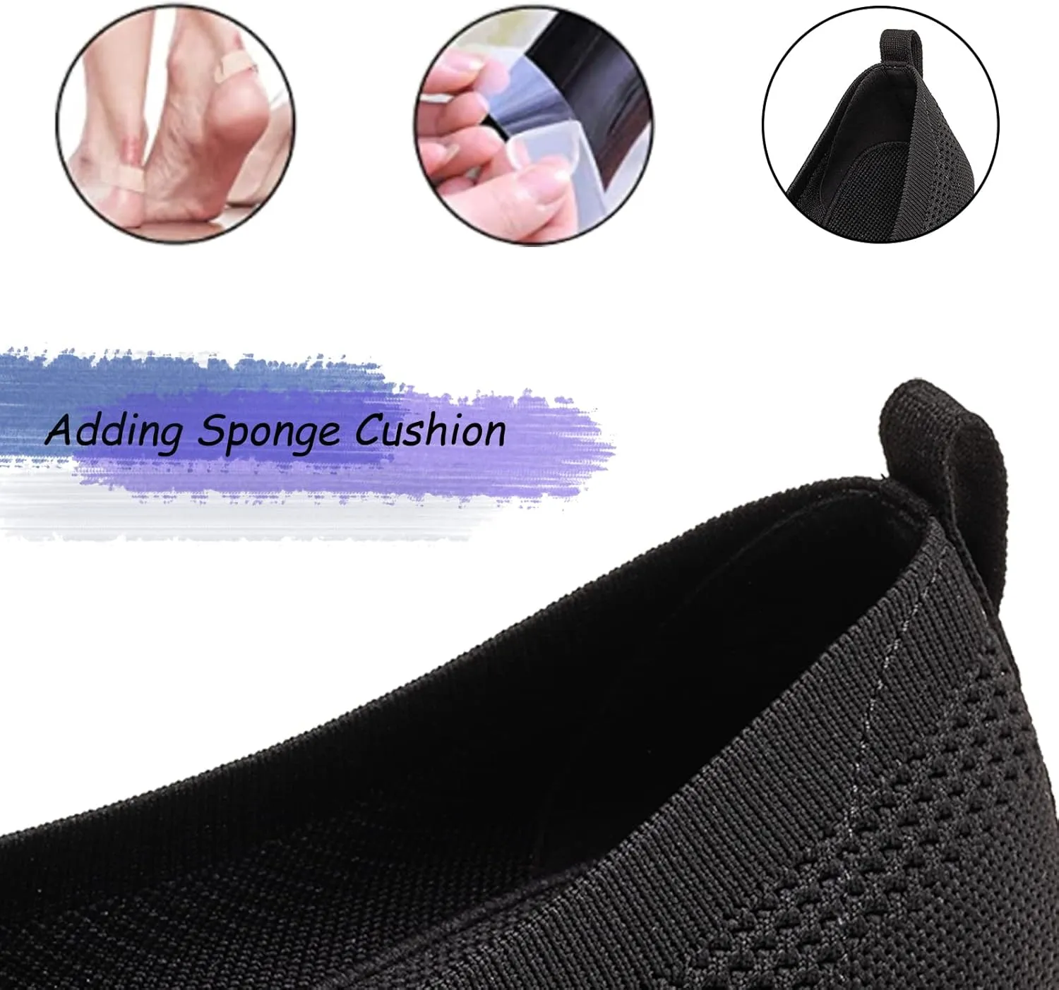 BEJINASH Ballet Flats for Women Soft Slip On Flat Shoes Knit Round Toe Work Flat Mesh Woman Walking Shoes Comfortable Casual