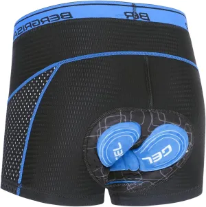 BERGRISAR Men's Cycling Underwear 3D Padded Bike Shorts Mountain Bike Liner Biking Bicycle Undershorts