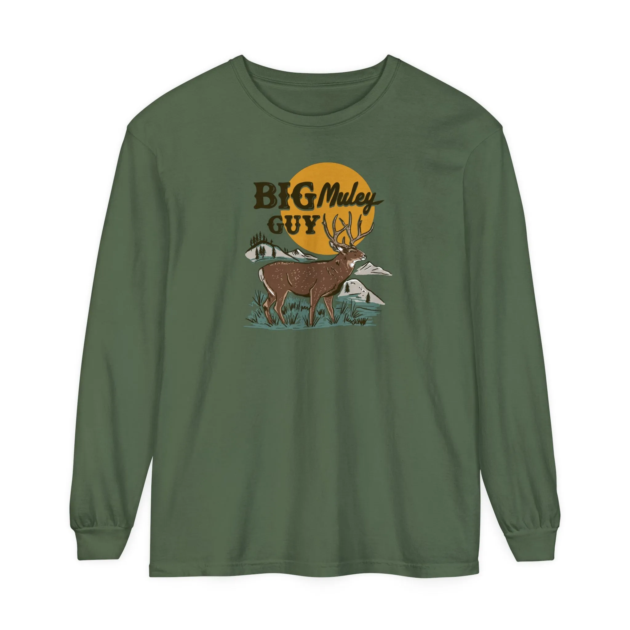 Big Mule Deer Guy Long Sleeve Tee