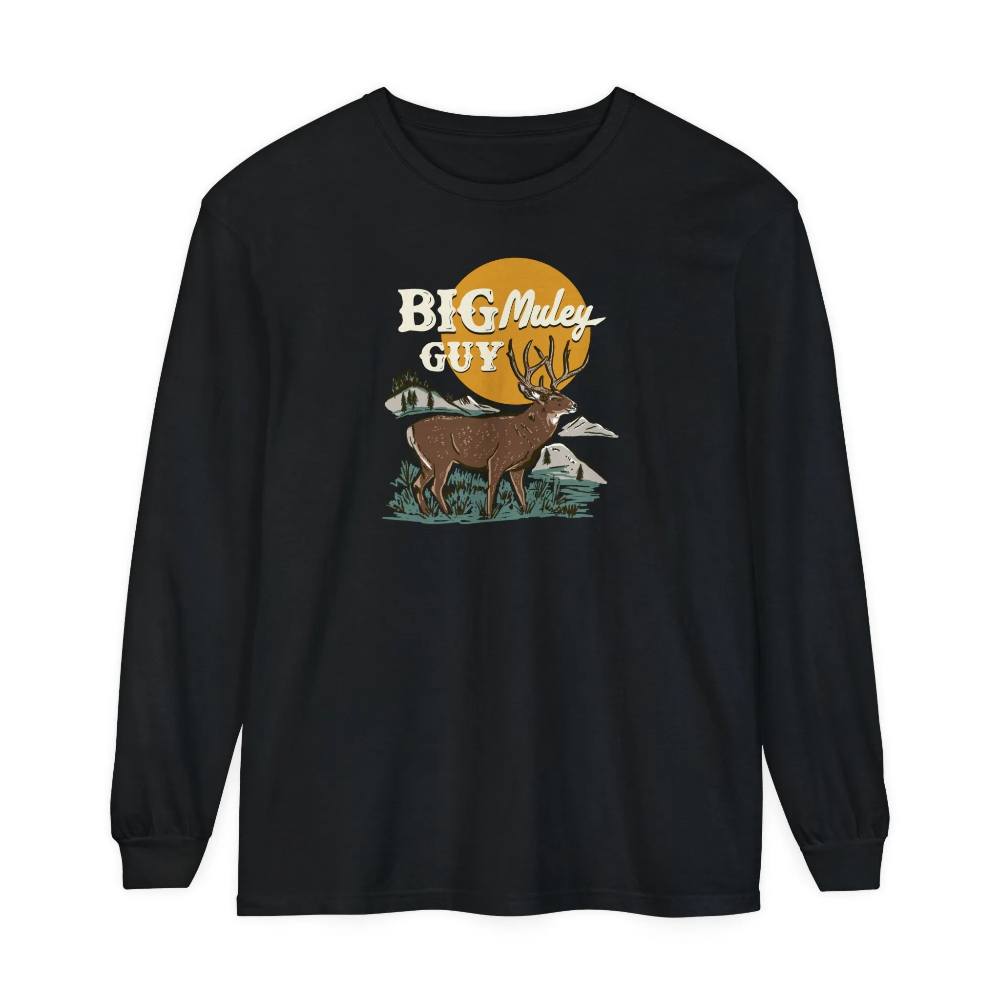 Big Mule Deer Guy Long Sleeve Tee