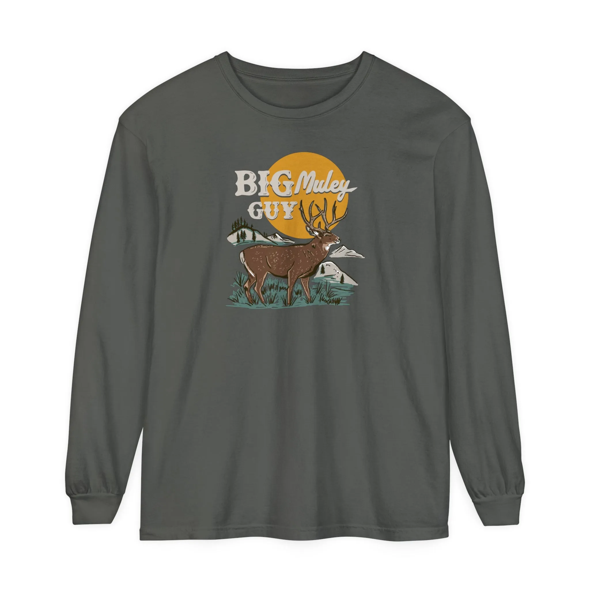 Big Mule Deer Guy Long Sleeve Tee