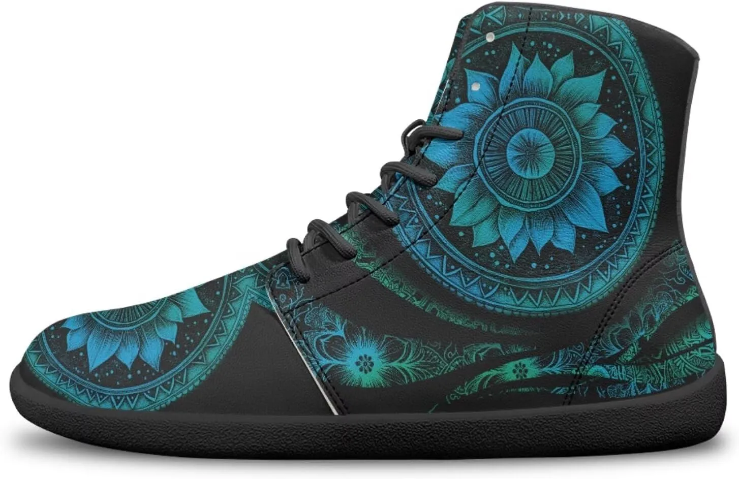 Binienty Zero Drop Sole Barefoot Men's Women's PU Leather Flat Minimalist Barefoot Sneakers Athletic Shoes Waterproof