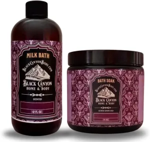 Black Canyon Red Clover & Tea Scented Milk Bath & Epsom Salt Bath Soak Set