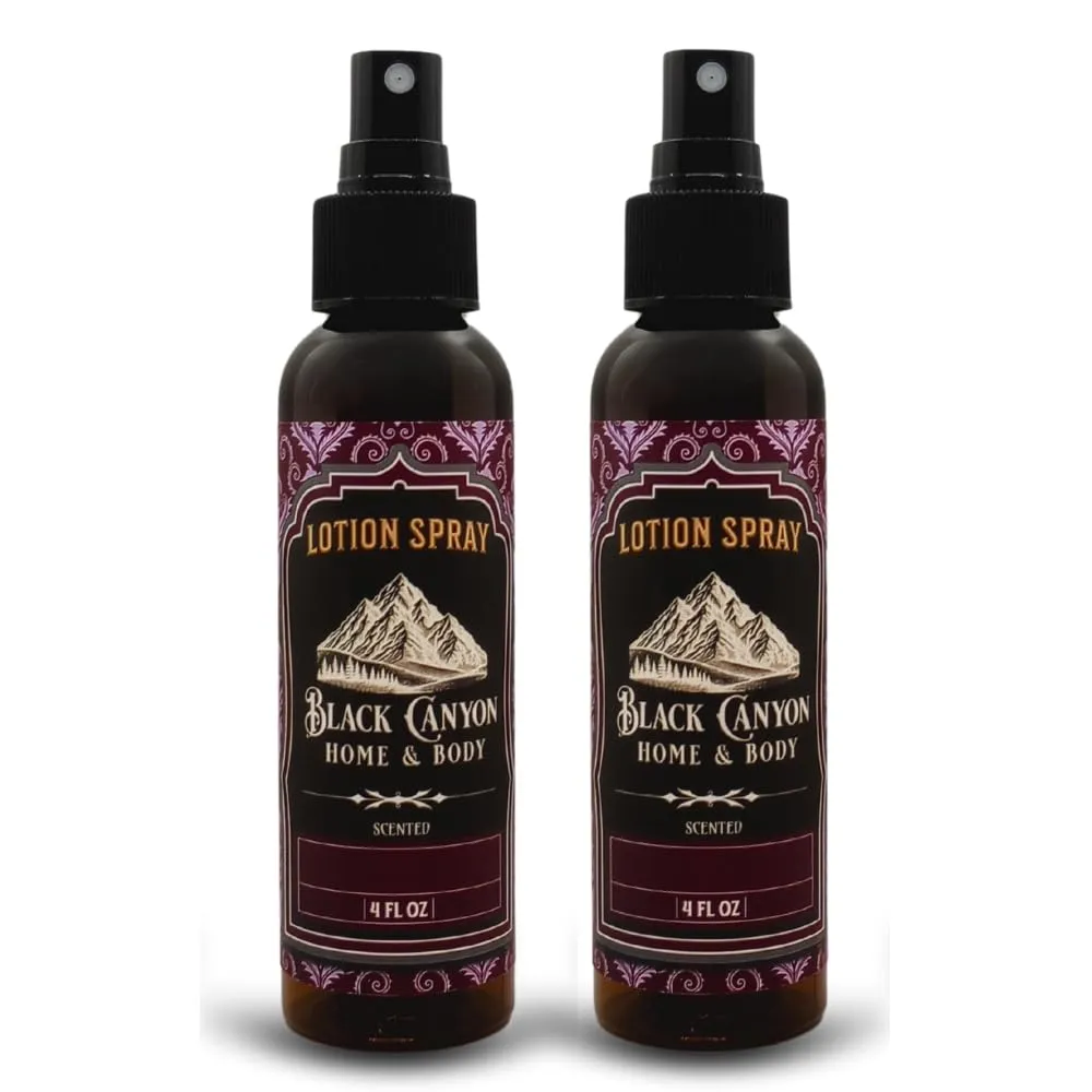 Black Canyon Red Clover & Tea Scented Sprayable Lotion with Jojoba Oil, 4 Oz (2 Pack)