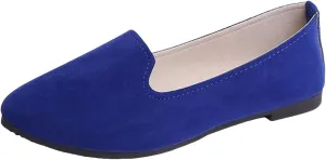 Black Flats for Women Slip on Classic Flats Comfortable Dressy Faux Suede Ballet Flats Shoes Casual Walking Flat Shoes for Women