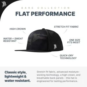 Branded Bills Montana Stealth PVC Flat Performance, Snapback Closure, Lightweight, Comfortable Baseball Cap