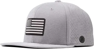 Branded Bills Vintage Old Glory PVC Elite Classic Hat, Fits 7-7.5, with Flat Bill, Performance Paneling, Adjustable Snapback
