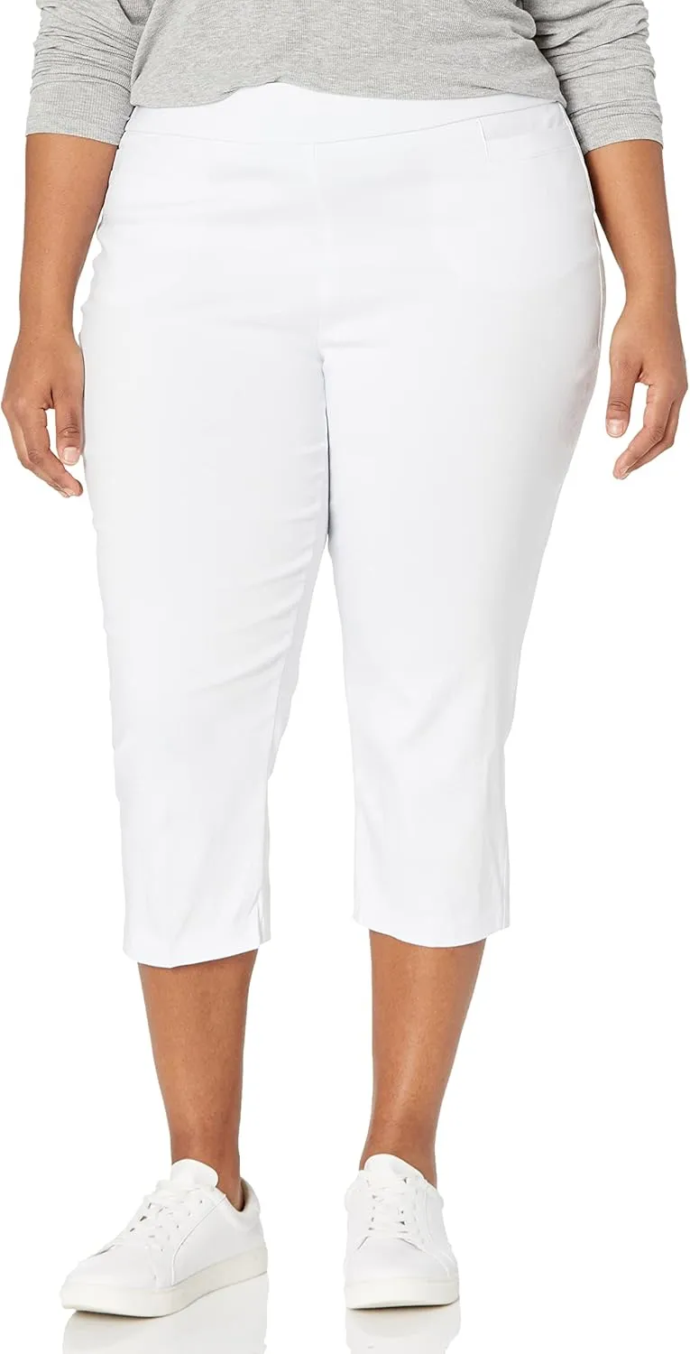 Briggs New York Women's Plus-Size Pull on Capri L Pocket