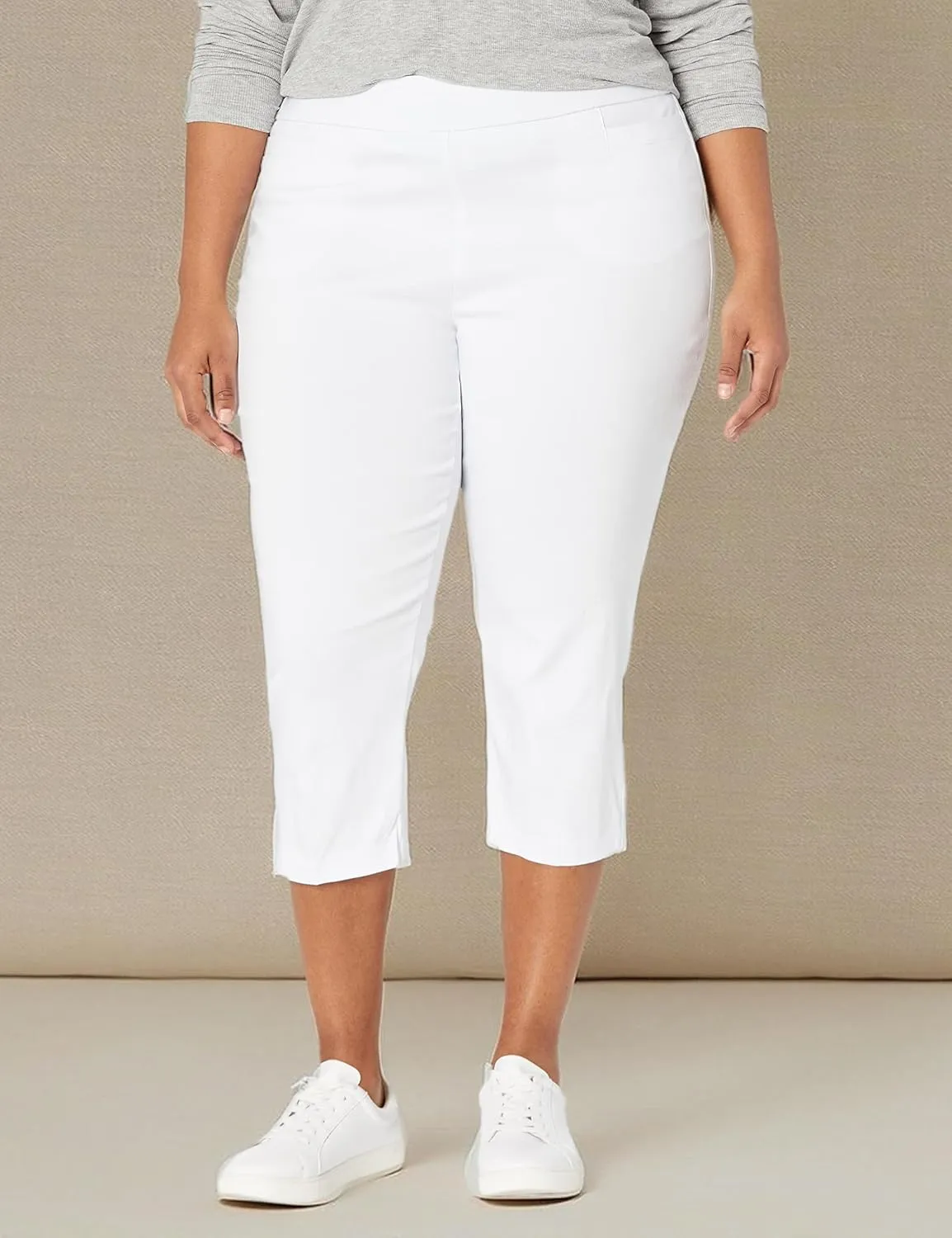 Briggs New York Women's Plus-Size Pull on Capri L Pocket