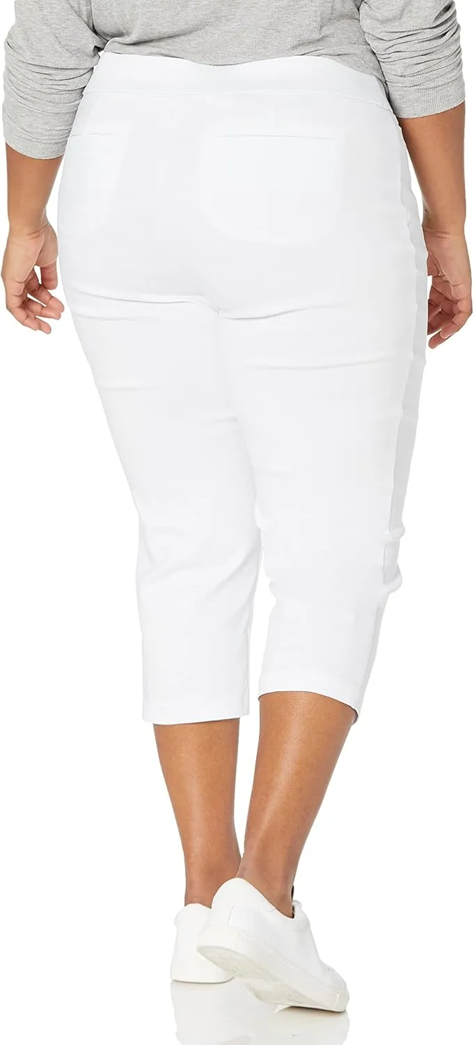 Briggs New York Women's Plus-Size Pull on Capri L Pocket