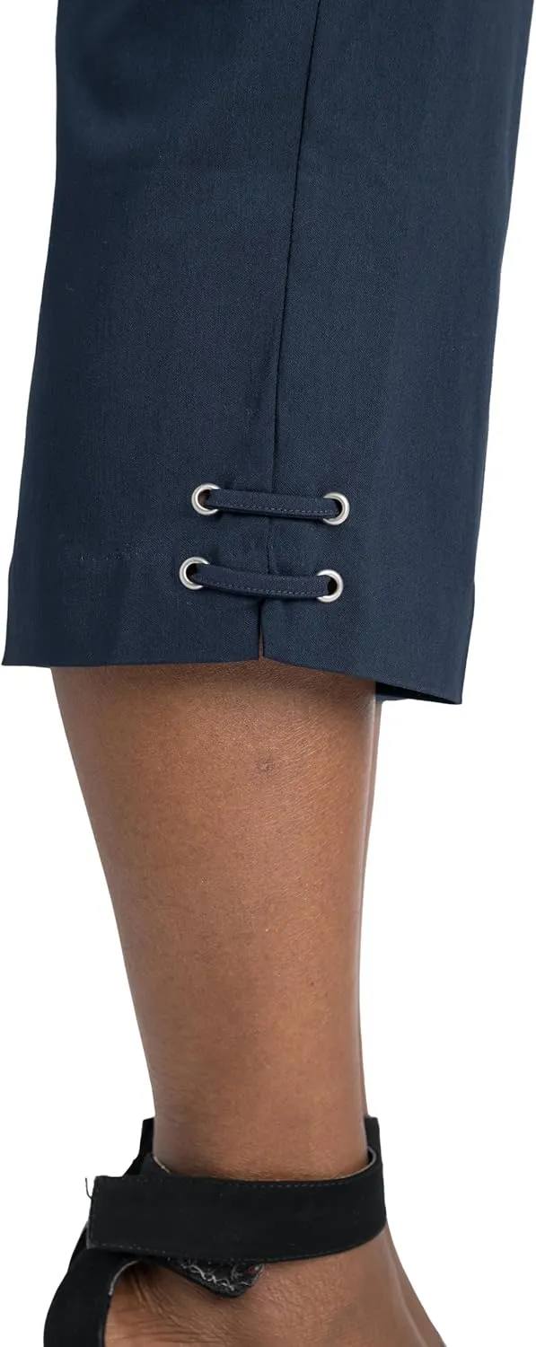 Briggs New York Women's Pull on Lace Up Hem Capri