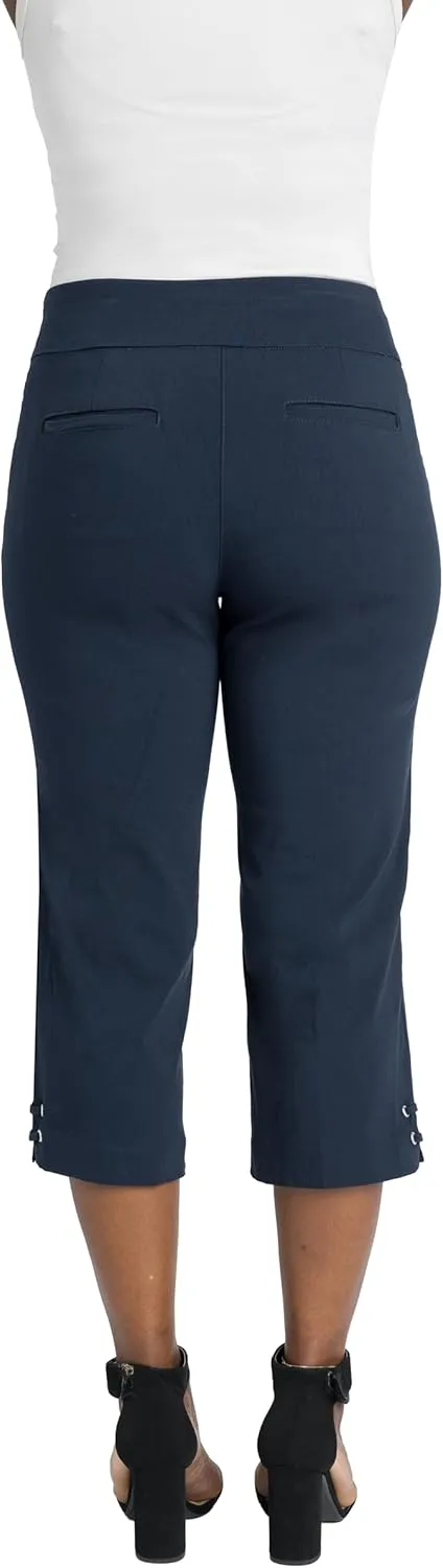 Briggs New York Women's Pull on Lace Up Hem Capri