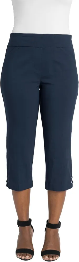 Briggs New York Women's Pull on Lace Up Hem Capri