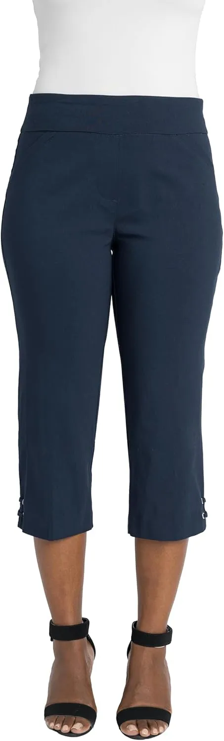 Briggs New York Women's Pull on Lace Up Hem Capri