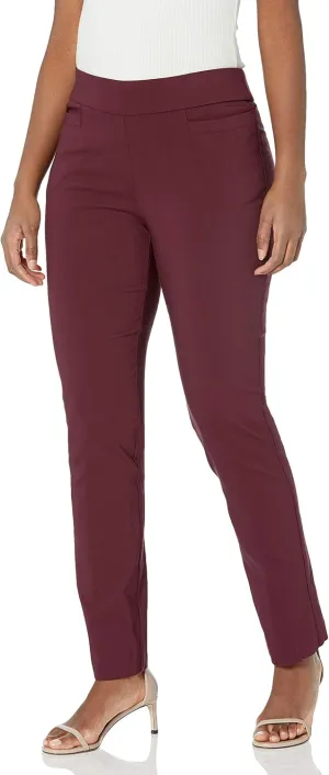 Briggs New York Women's Super Stretch Millennium Welt Pocket Pull on Career Pant (Average & Short & Tall Length)