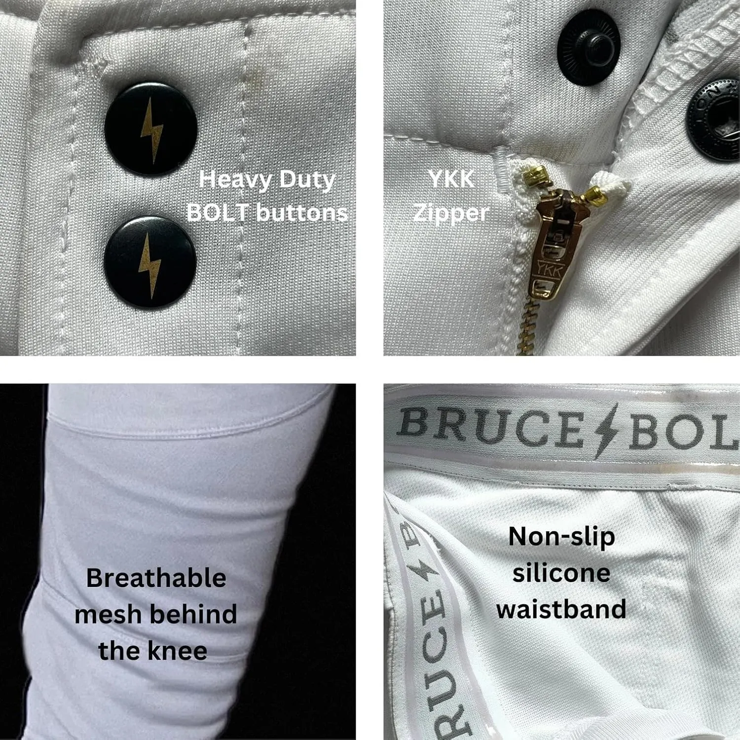 BRUCE BOLT Men's Premium Pro Baseball Knicker Pant - Multiple Colors - Adult Sizes