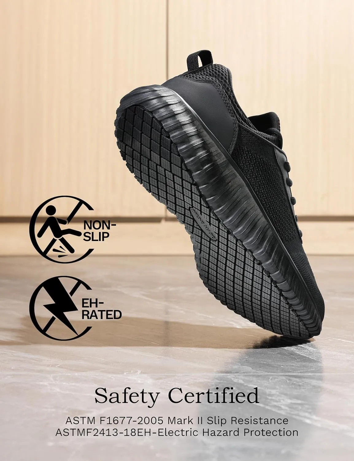 Bruno Marc Men's Non Slip Shoes, Lightweight Mens Work Shoes & Restaurant or Food Service Sneakers