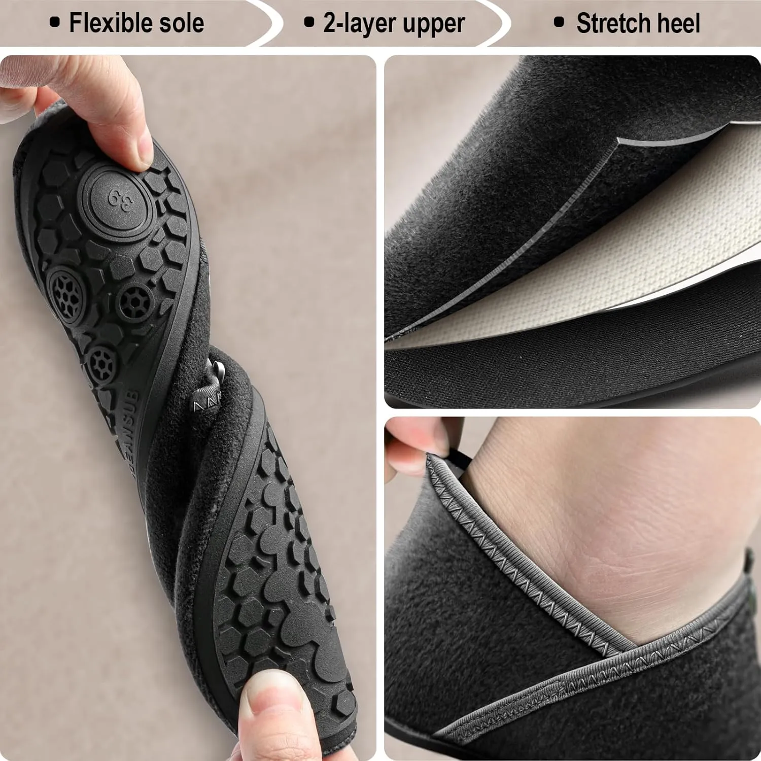 BULLIANT Women Slippers Socks, Slip on Shoes for Women Barefoot Yoga Shoe Comfortable Stretch Fit