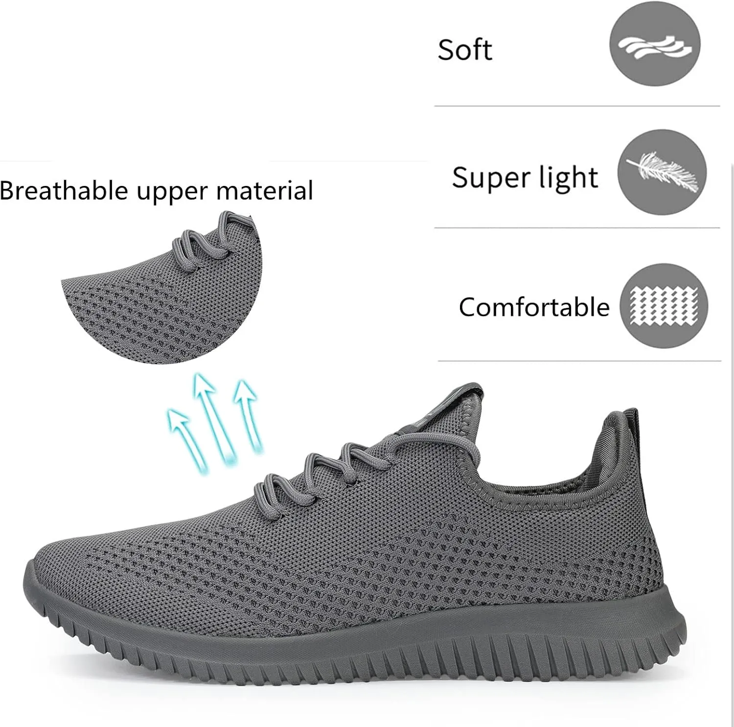BXYJDJ Men's Running Shoes Walking Trainers Sneaker Athletic Gym Fitness Sport Shoes Lightweight Casual Working Jogging Outdoor Shoe