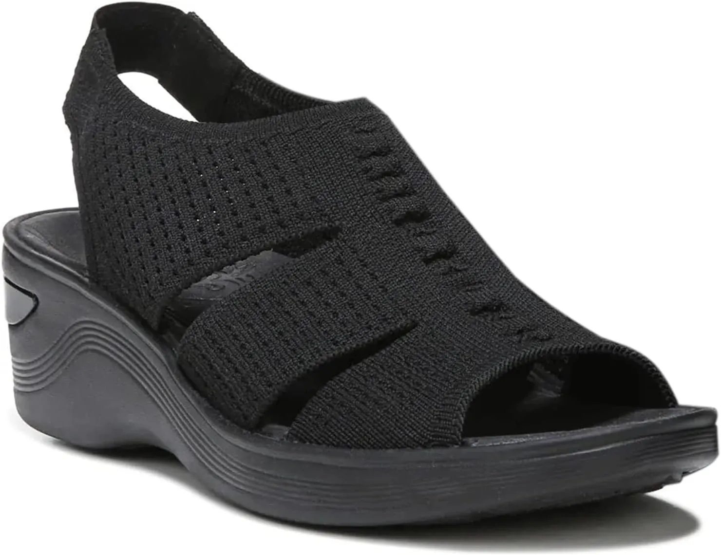 BZees Women's Double Up Slingback Wedge Sandal