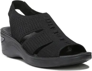BZees Women's Double Up Slingback Wedge Sandal