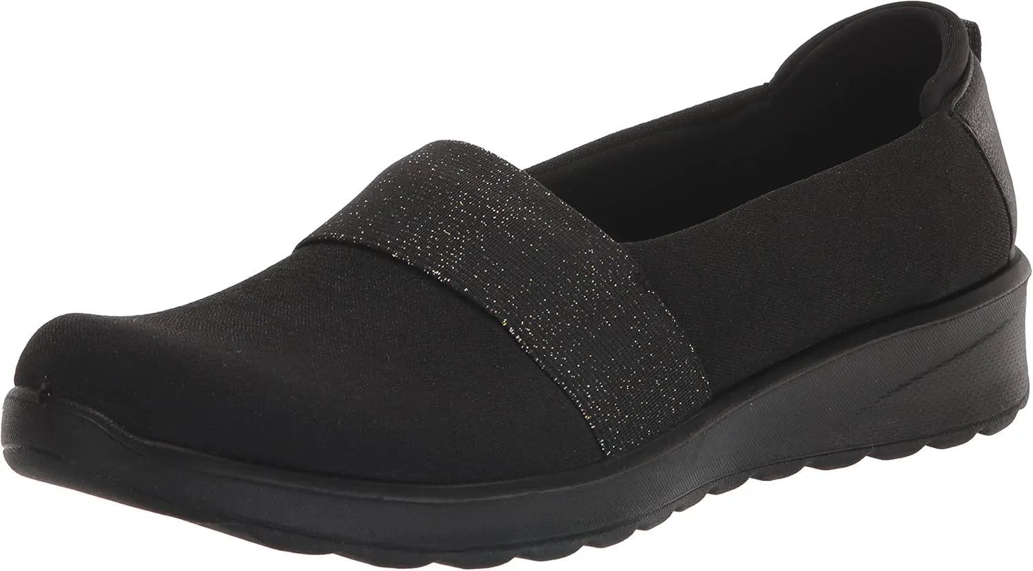 BZees Womens Gracie Slip On Black 6.5 M