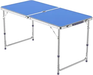 Camp Table Adjustable Standing Folding Picnic Table Folding Foldable Camping Table Multifunctional Outdoor Garden Furniture Tourist Tables (Color : B