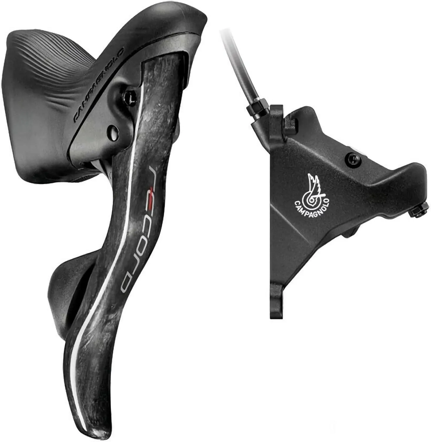 Campagnolo Record 12 Ergopower Hydraulic Lever and Disc Brake Caliper Black, Front, 160mm