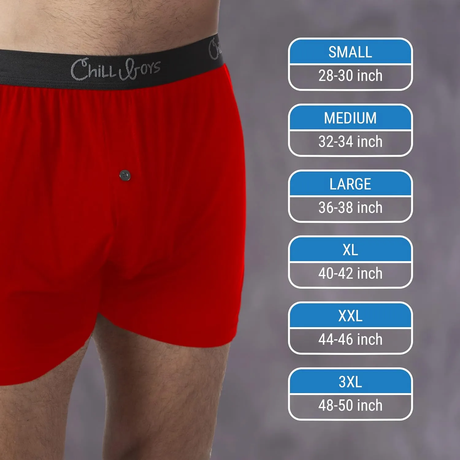 Chill Boys Viscose from Bamboo Boxers for Men - Cool Comfortable, Soft Breathable Men's Underwear - Boxer Shorts