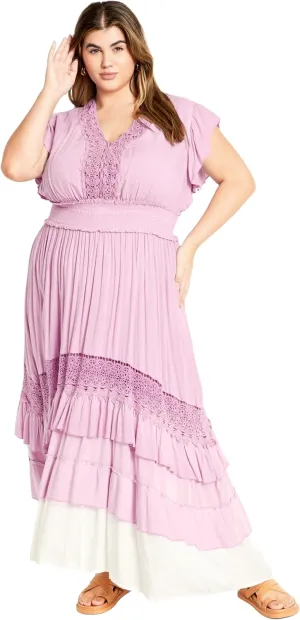 City Chic Women's Plus Size Dress - Destiny Ombre Maxi