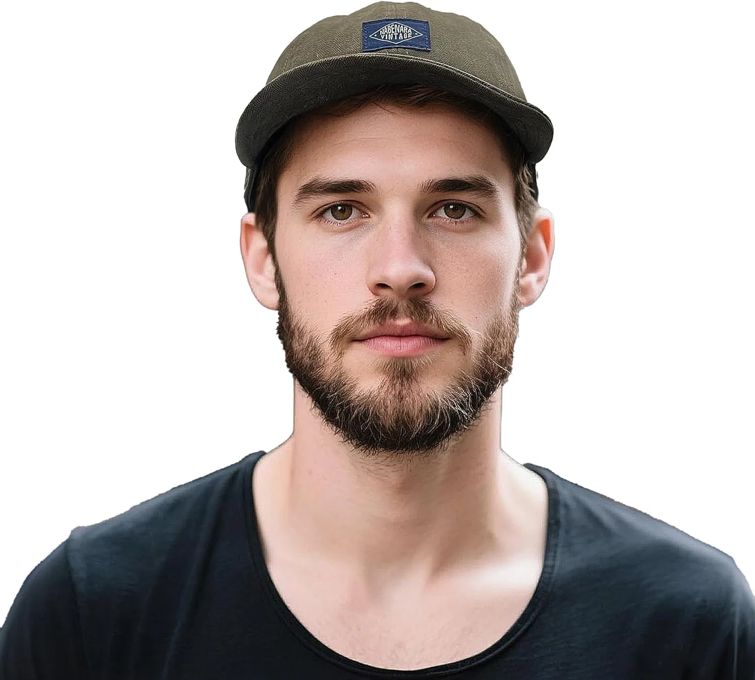 Clakllie Soft Short Brim Hats for Men Low Profile Baseball Cap Casual Trucker Hat Moisture Wicking Outdoor Running Hat