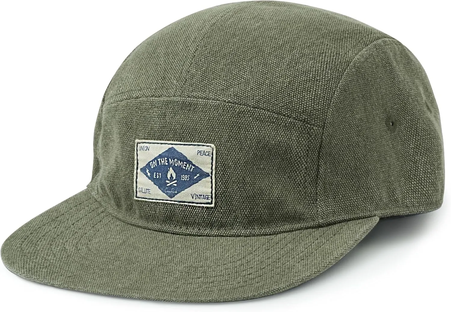 CLAPE Snapback 5 Panel Hat for Men Women Washed Cotton Flat Bill Baseball Cap Strapback Hip Hop Biker Board Cap