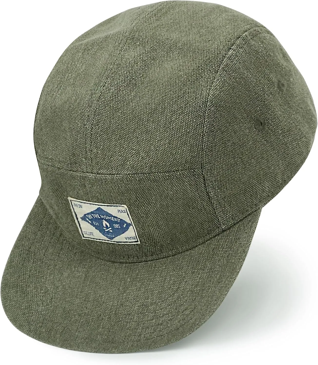 CLAPE Snapback 5 Panel Hat for Men Women Washed Cotton Flat Bill Baseball Cap Strapback Hip Hop Biker Board Cap
