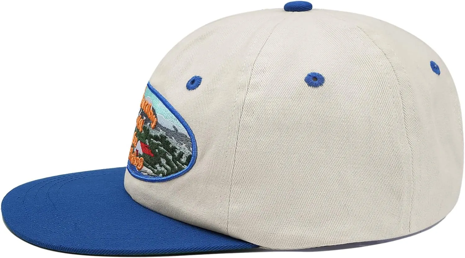 CLAPE Vintage Snapback Hat Flat Bill Unstructured Baseball Cap Soft Cotton Dad Hat Street Hip Hop Camp Trucker Hat