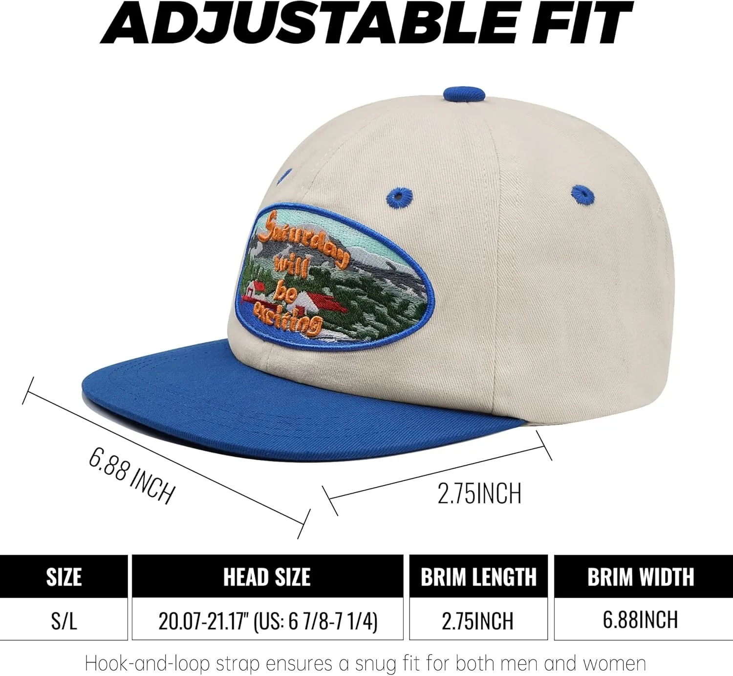 CLAPE Vintage Snapback Hat Flat Bill Unstructured Baseball Cap Soft Cotton Dad Hat Street Hip Hop Camp Trucker Hat