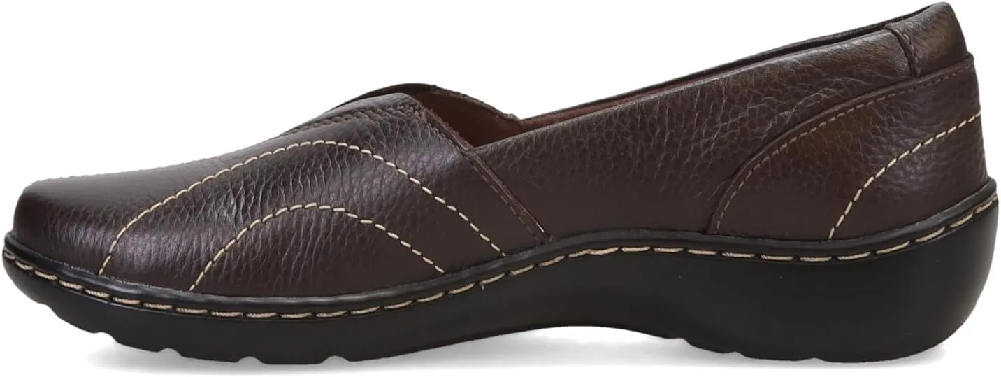 Clarks Cora Meadow Casual Slipon Womens Slip On 85 BM US Dark Brown