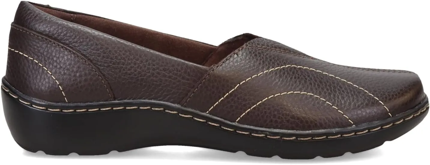 Clarks Cora Meadow Casual Slipon Womens Slip On 85 BM US Dark Brown