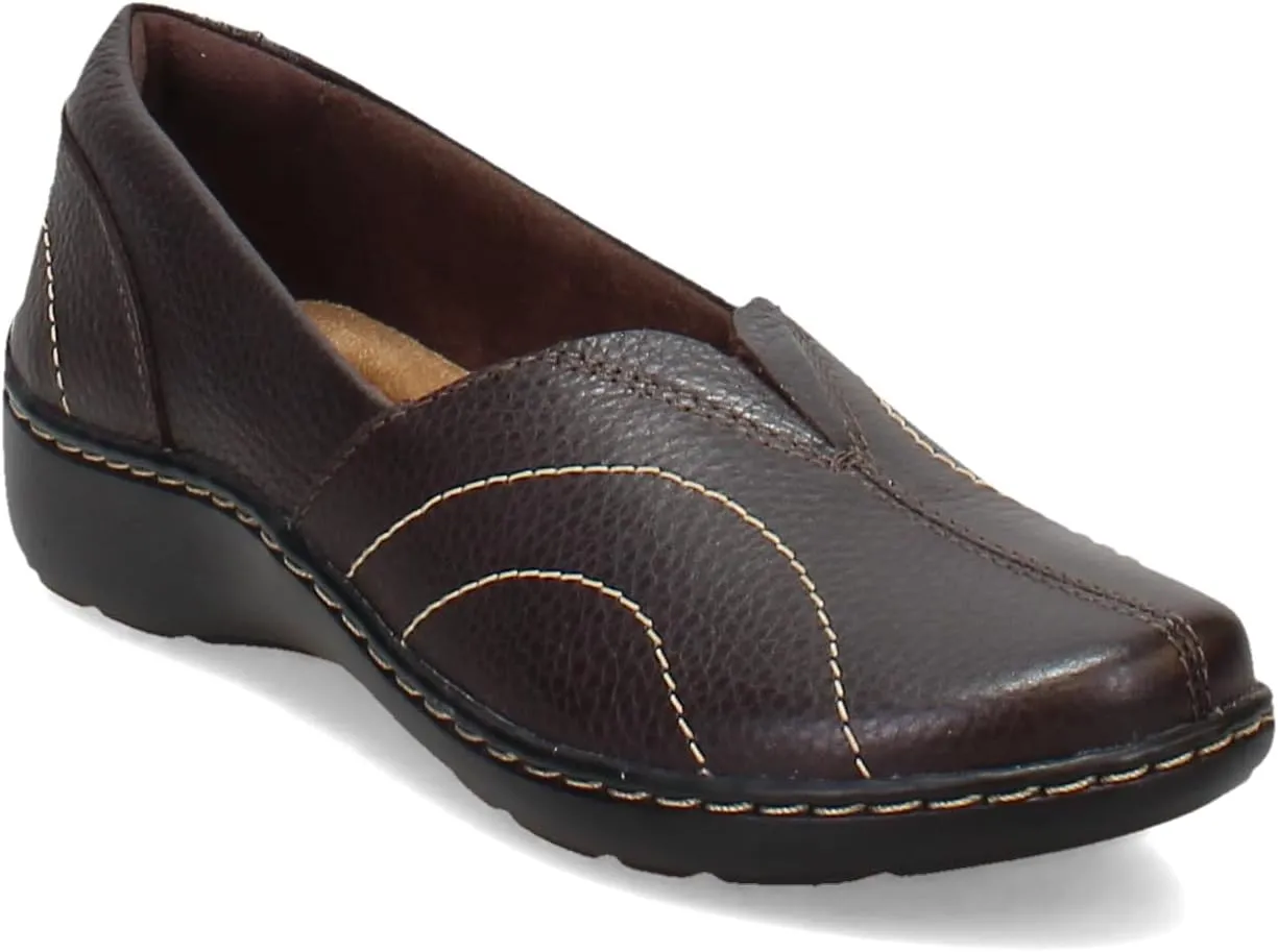Clarks Cora Meadow Casual Slipon Womens Slip On 85 BM US Dark Brown
