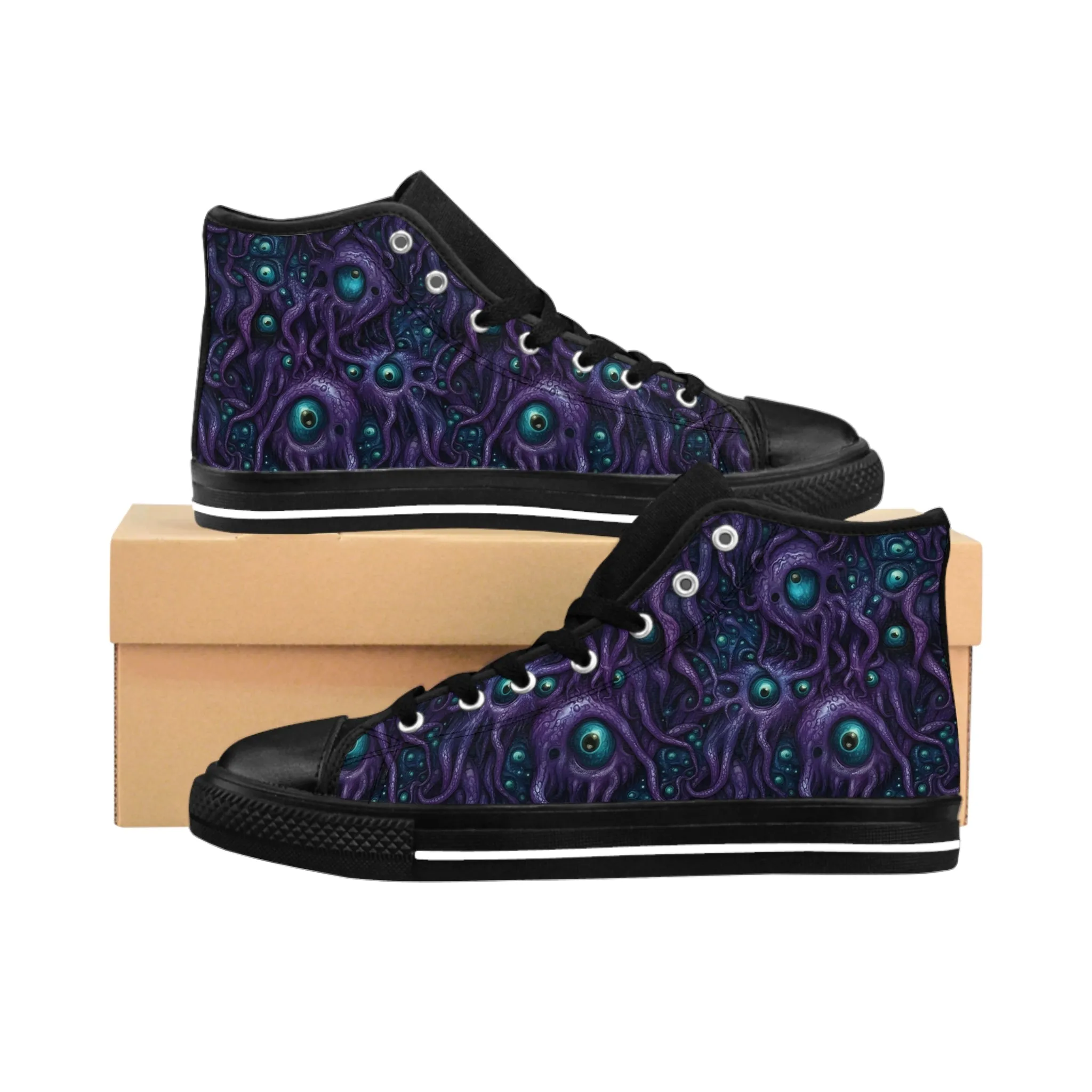 Classic sneakers Purple Tentacloid with Eyes