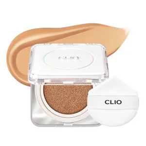 CLIO Kill Cover Founwear Cushion The Original – Korean Makeup, Full High Coverage, Airy Satin Finish, Skin Fit, 26C SHELL BEIGE