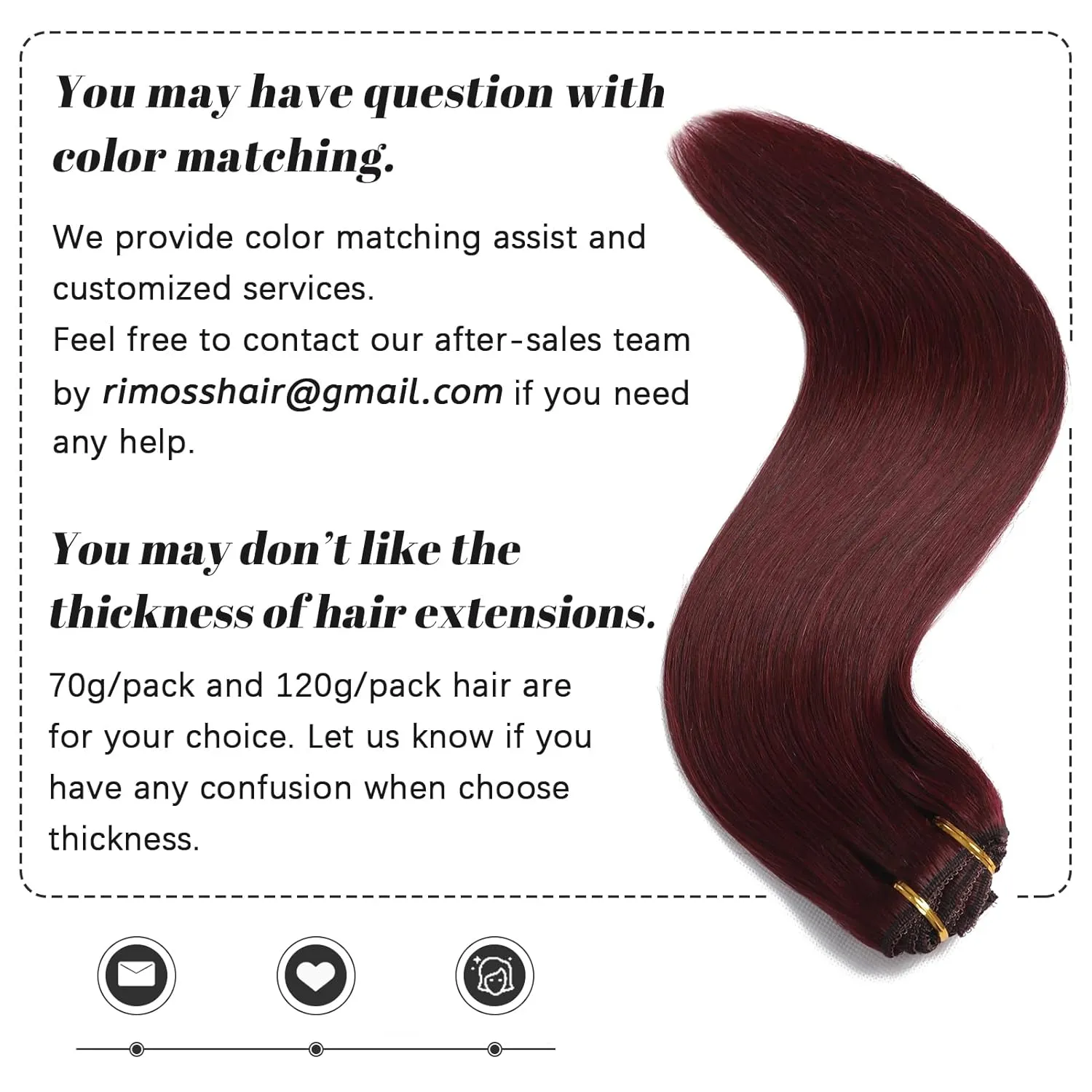 Clip in Hair Extensions Real Human Hair - 20 Inch 120g 7pcs, Burgundy Red Color - Soft Remy Hair Extensions Real Human Hair Clip ins Straight Double Weft for Women (#99J 20 Inch)